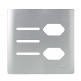 Placa p/ 3 Interruptores + 2 Tomada 4x4 - Novara Prata